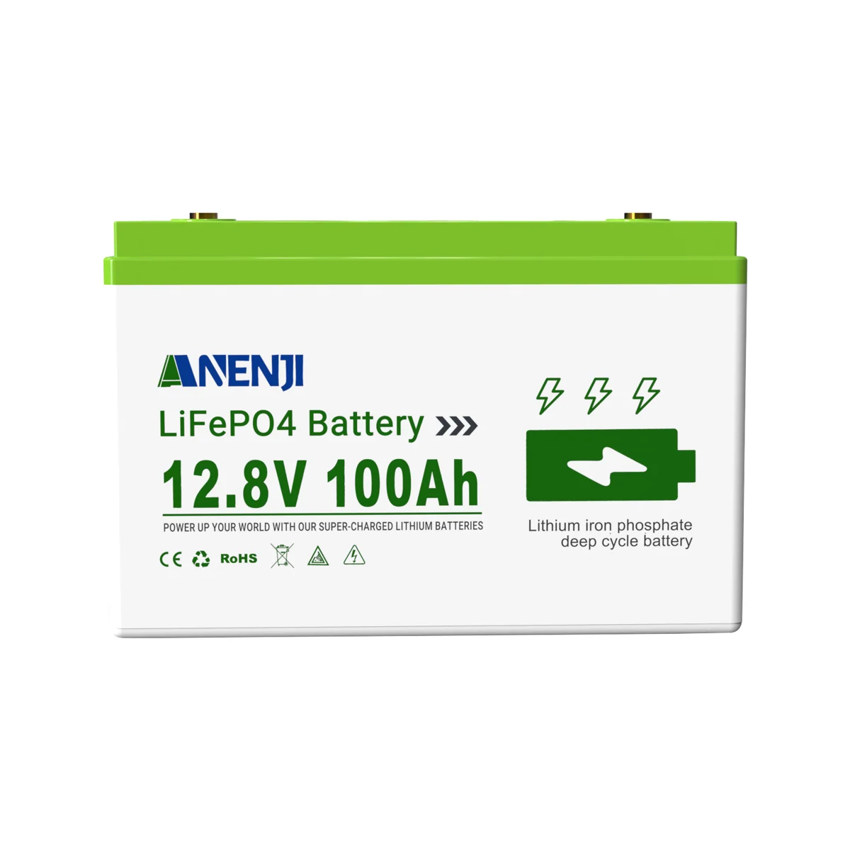 Anenji аккумулятор LiFePO4, 12 В, 100 Ач, 1,28 кВтч, BMS