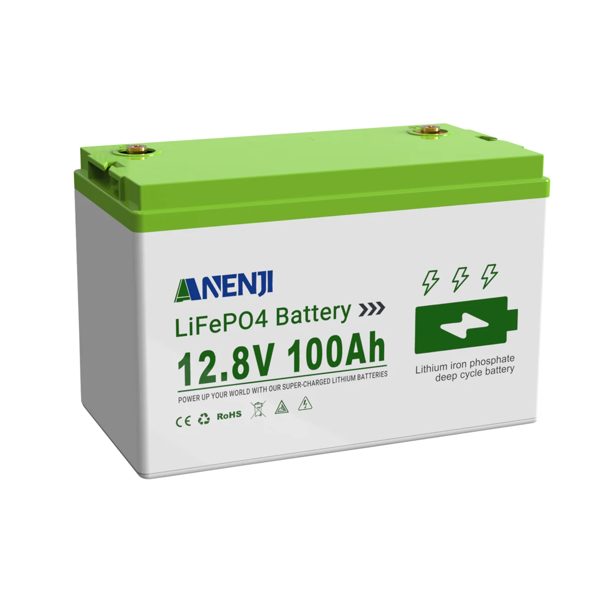 Anenji LiFePO4-Akku 12V 100Ah 1,28kWh BMS — фото 4