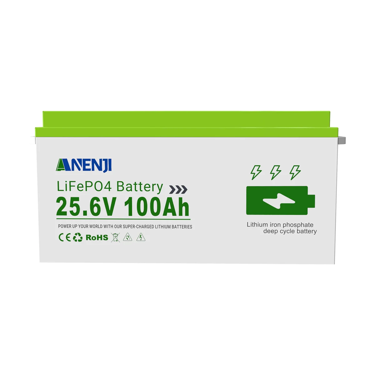 Anenji LiFePO4-Akku 25,6 V 100 Ah 2,56 kWh
