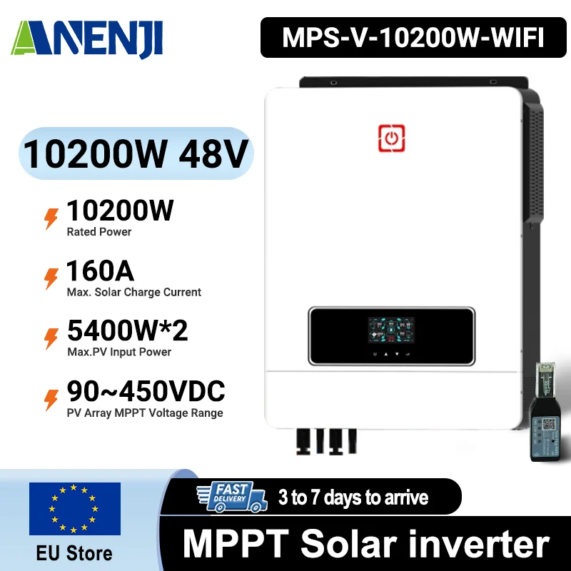 Anenji Hybrid Inverter, 10.2 kW, 48 V, Wi-Fi — фото 2