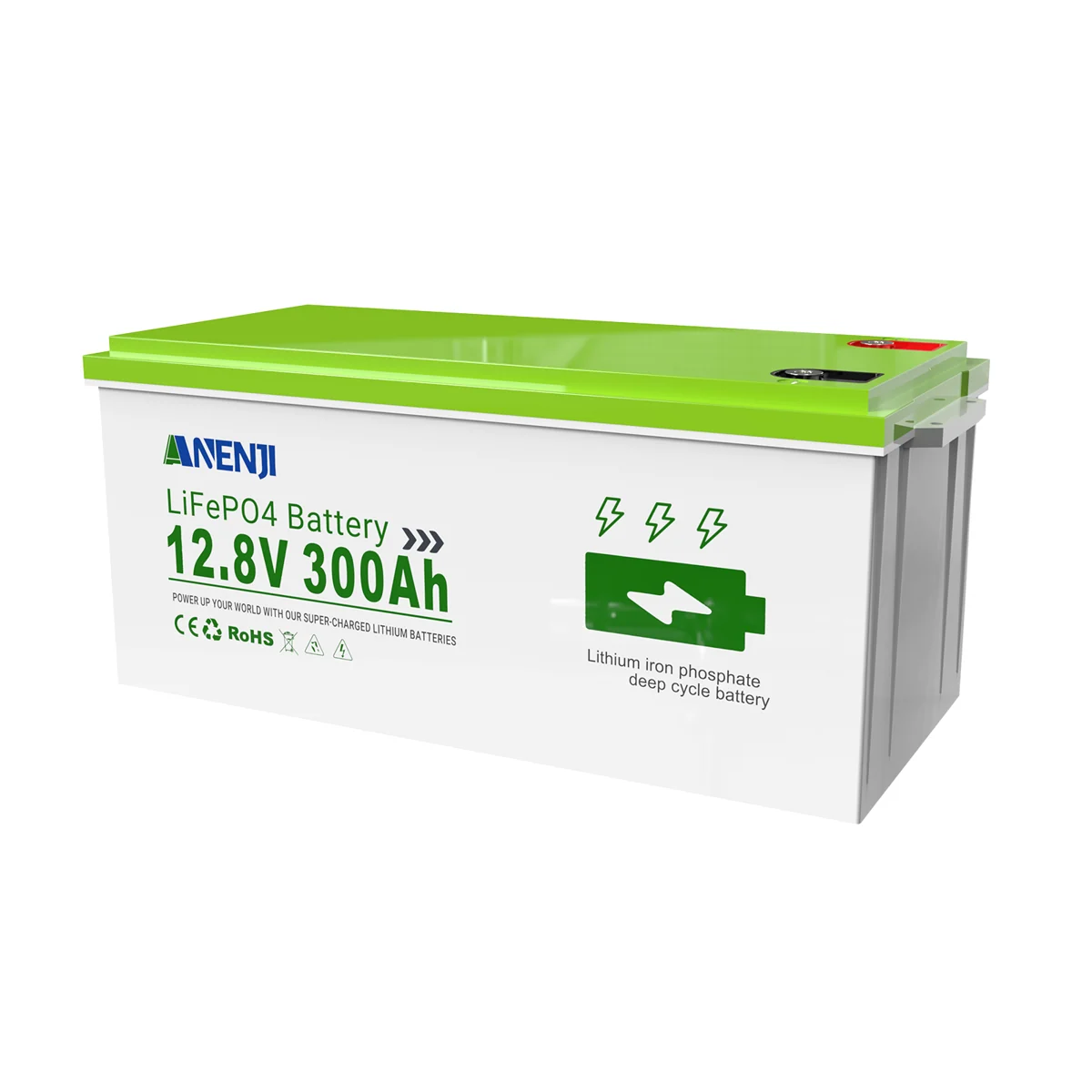 Anenji LiFePO4 Battery 12.8V 300Ah 3.84kWh Bluetooth — фото 5