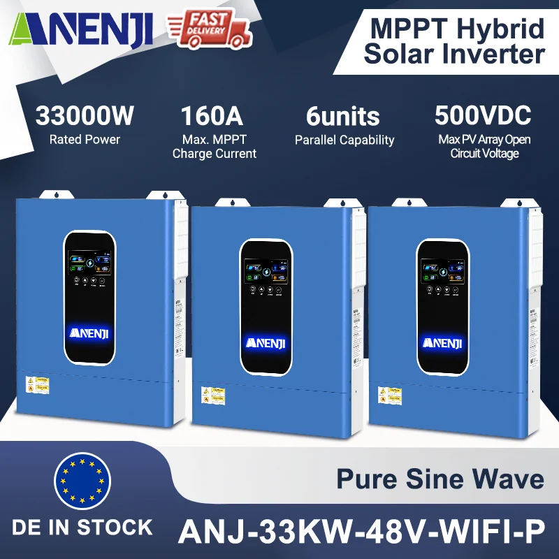 Anenji Hybrid Inverter 33kW 48V 3 Phase Parallel Wi-Fi — фото 2