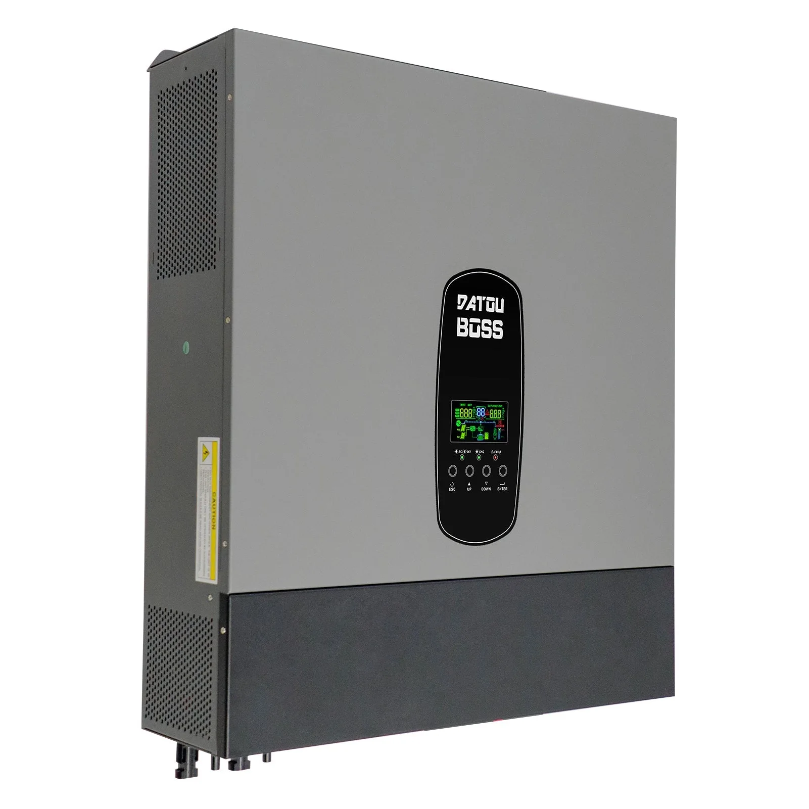 DATOUBOSS Hybrid-Wechselrichter, 11 kW, 48 V, Dual-MPPT, 150 A, Parallelbetrieb, bis zu 9 Geräte, unterstützt BMS und batterielosen Betrieb (kompatibel mit WiFi 04)