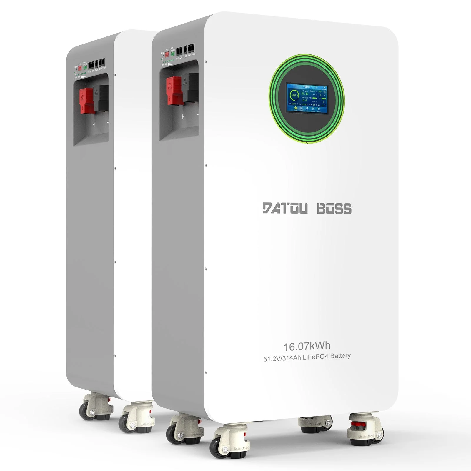 DATOUBOSS 48V 314Ah LiFePO4-Batterie 16kWh Solarenergiespeichersystem mit 210A BMS Metallgehäuse mit Rädern für die Energiespeicherung zu Hause, Solar-Wohnmobile und Off-Grid-Backup — фото 9