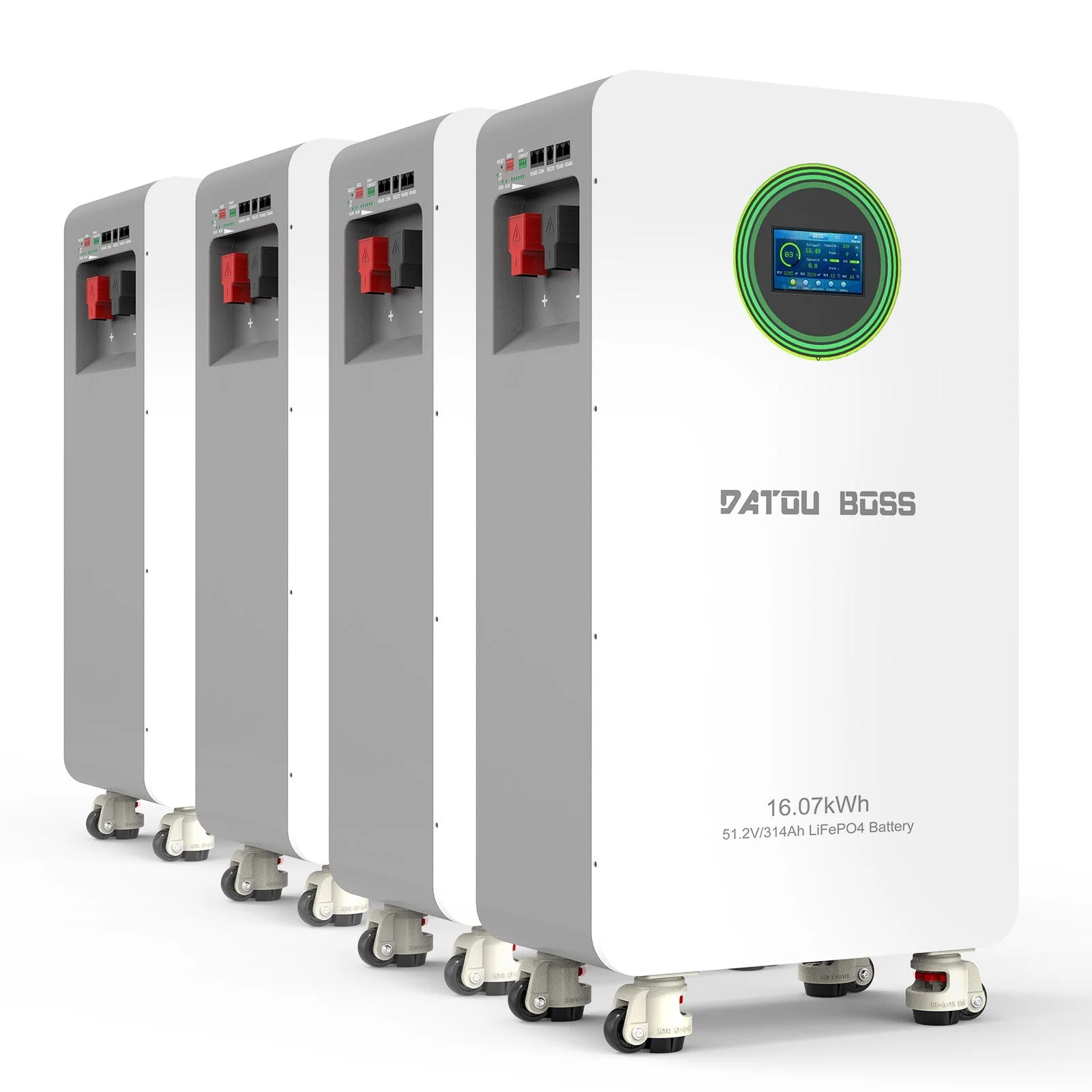 DATOUBOSS 48V 314Ah LiFePO4-Batterie 16kWh Solarenergiespeichersystem mit 210A BMS Metallgehäuse mit Rädern für die Energiespeicherung zu Hause, Solar-Wohnmobile und Off-Grid-Backup — фото 11