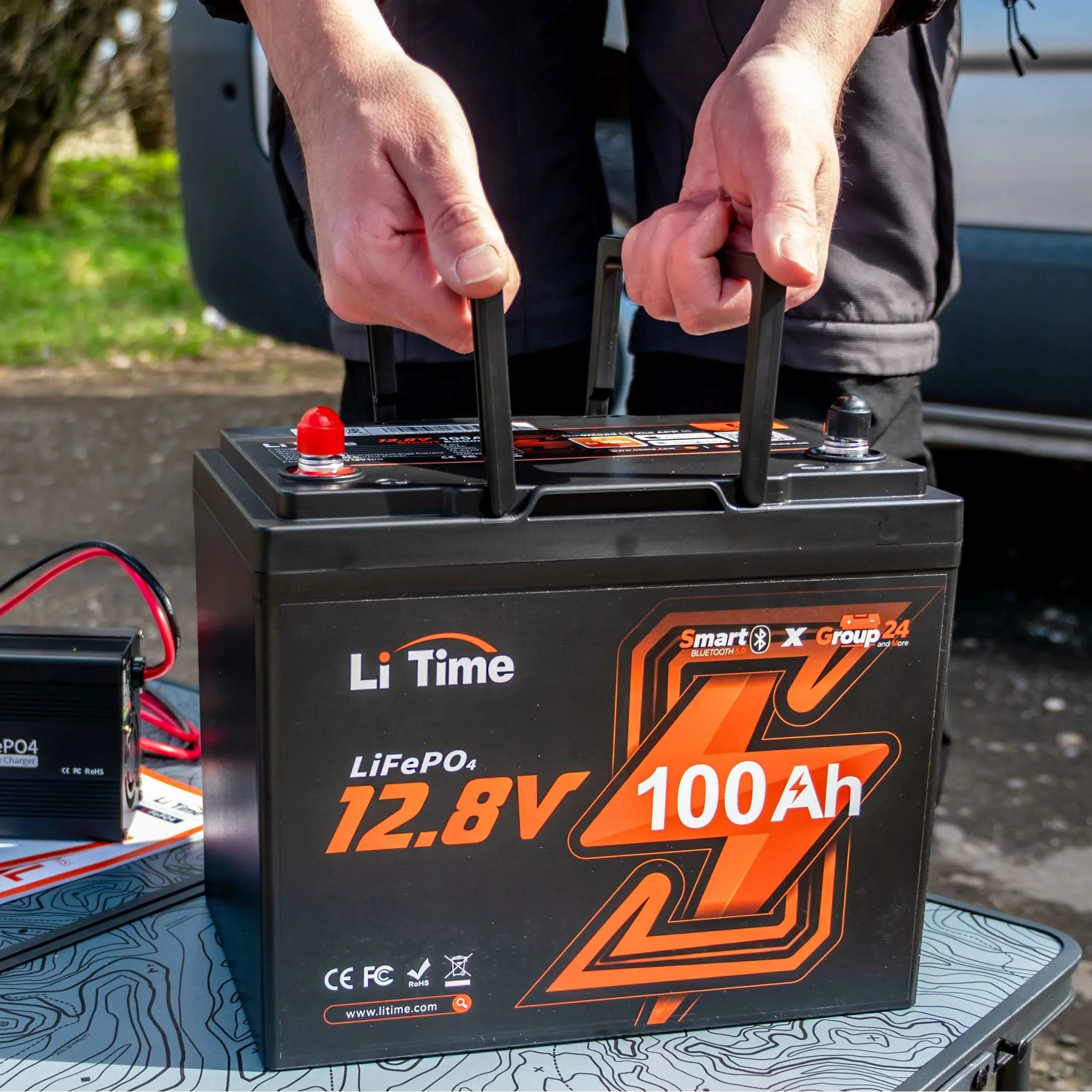 LiTime 12V 100Ah Group24 Motorhome Bluetooth Deep Cycle Lithium Battery for MiniCamper — фото 11