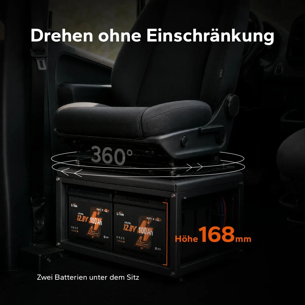 LiTime 12V 100Ah LiFePO4 Akku H168 mit Bluetooth – ultraflach für die Wohnmobilbestuhlung — фото 4