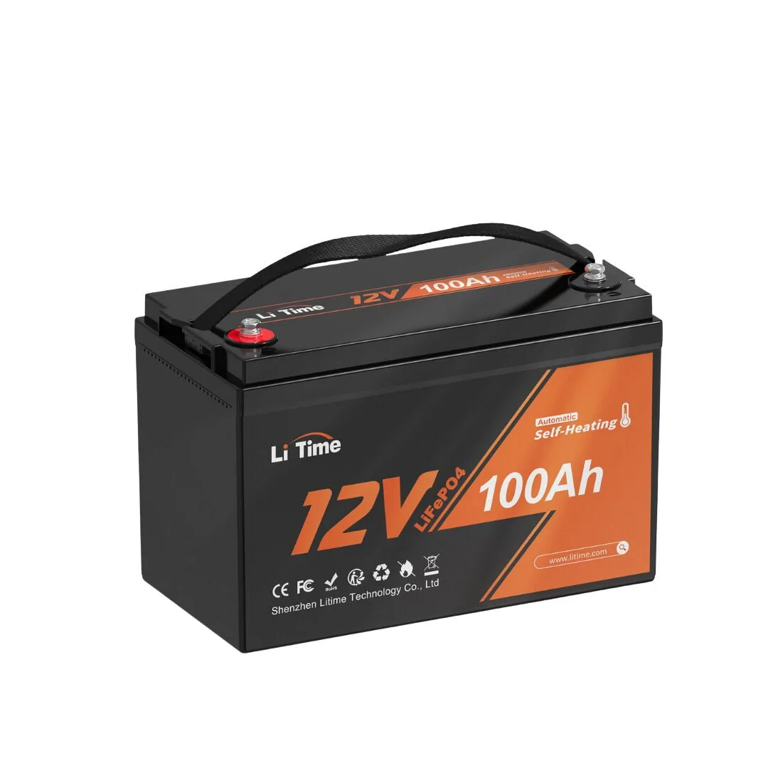 LiTime 12V 100Ah LiFePO4-Akku mit Heizung, Tieftemperatur-Tiefzyklusschutz, LiFePO4-Akku