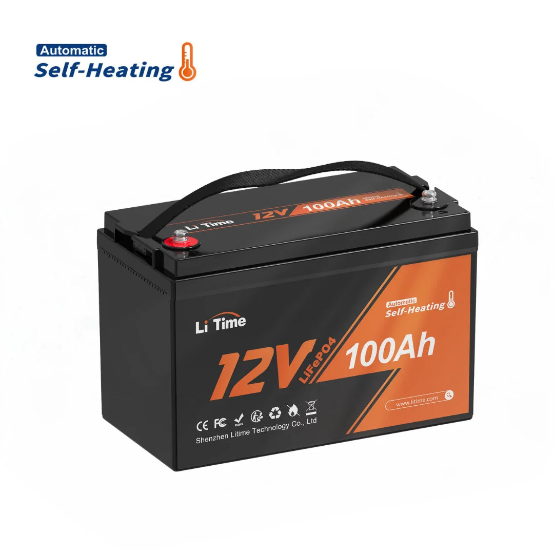 LiTime 12V 100Ah LiFePO4 акумулятор з нагрівачем, низькотемпературний захист глибокого циклу LiFePO4 акумулятор — фото 10