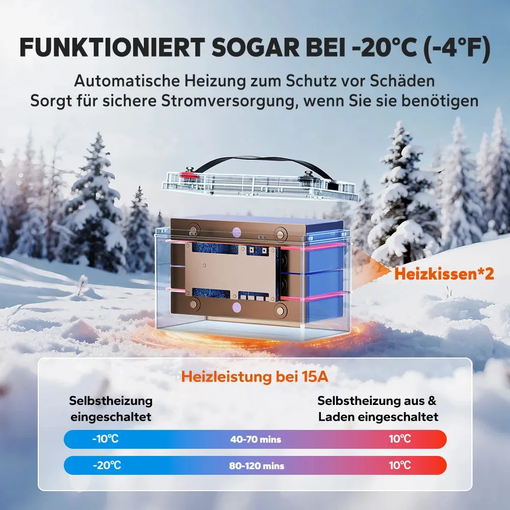 LiTime 12V 165Ah LiFePO4-Doppelzweckbatterie mit 1200 CCA und Selbsterwärmung für Wohnmobile und Boote — фото 6