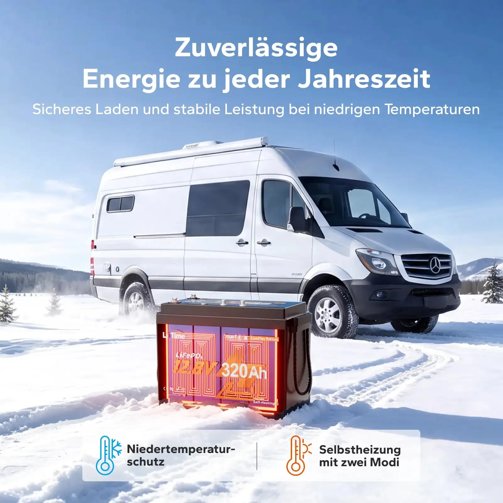LiTime 12V 320Ah Bluetooth selbstheizender LiFePO4-Akku mit CAN und RS485 ComFlex – für Victron, RV-C und NMEA 2000 — фото 7