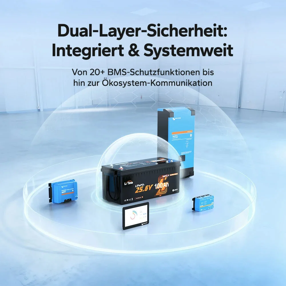 LiTime 24V 100Ah Smart ComFlex LiFePO4 – kompatibel mit Bluetooth und Victron — фото 6