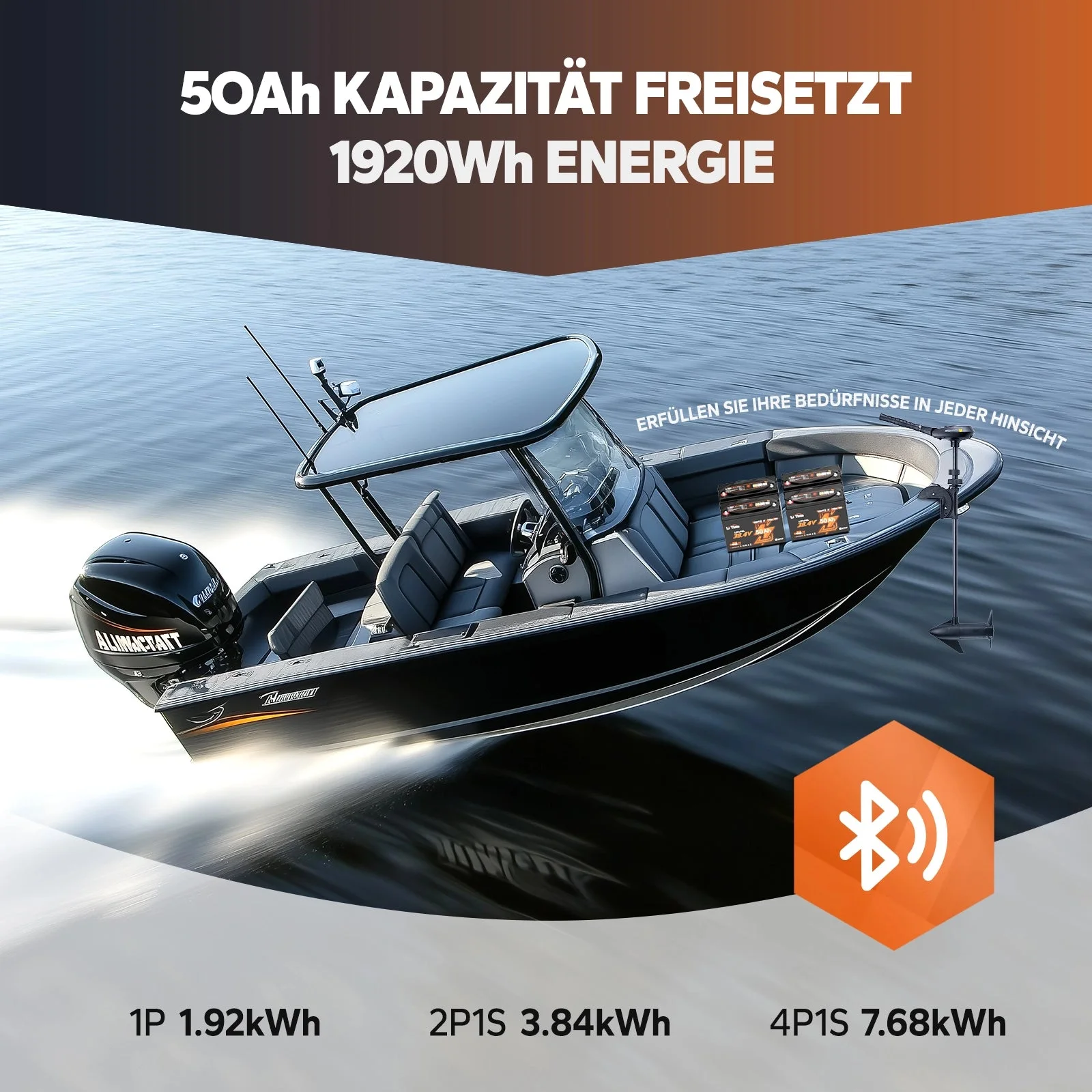 LiTime 36 V 50 Ah Bluetooth Deep Cycle Lithium-Batterie – Gruppe 31 für 120 Pfund Trolling-Motor und Marine — фото 5