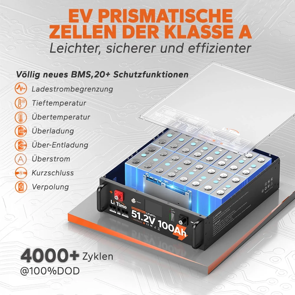 LiTime LiFePO4 51.2V 100Ah Solar Smart ComFlex 3U Rack with BMS — фото 6