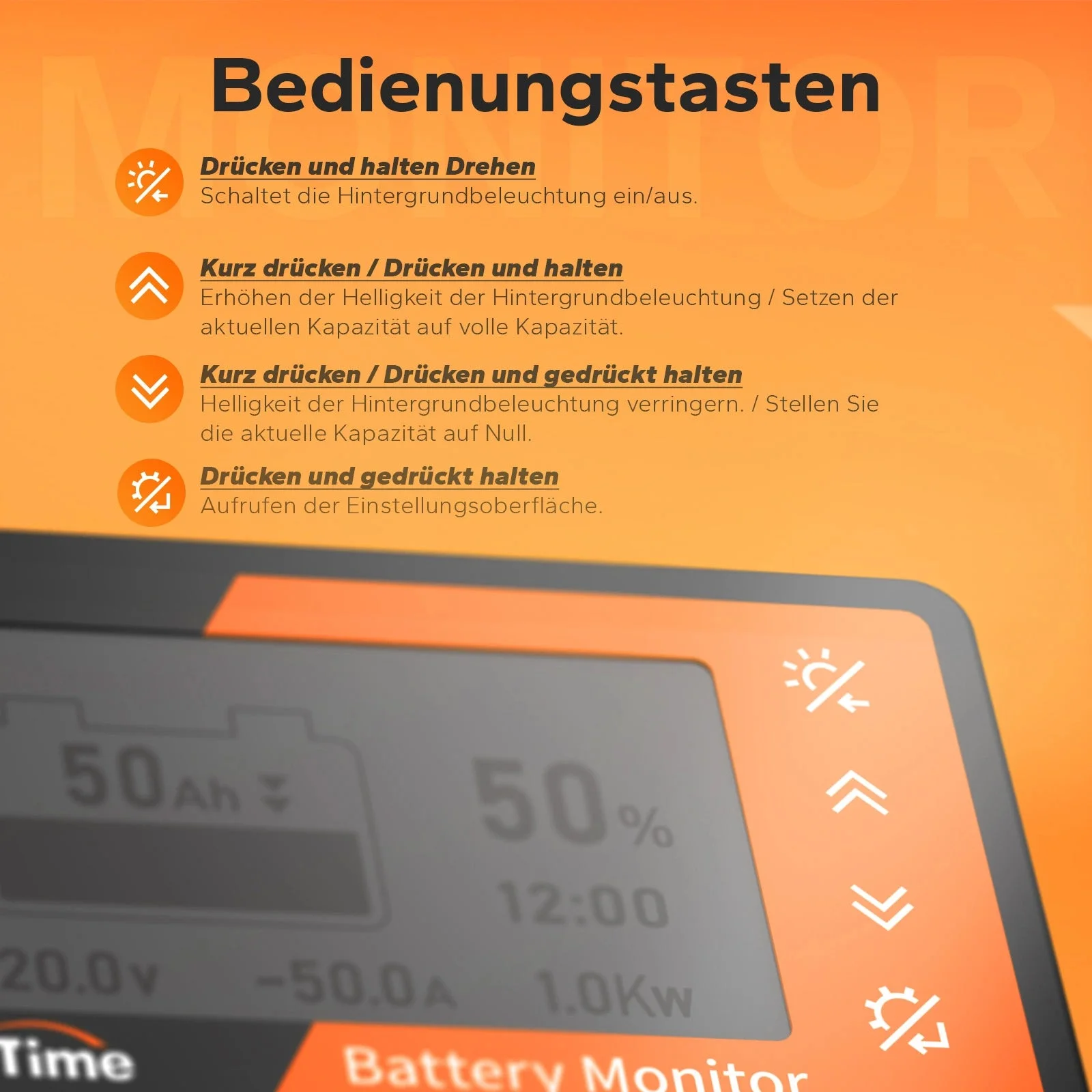 LiTime 500A Batteriemonitor mit LCD-Display und Shunt — фото 4