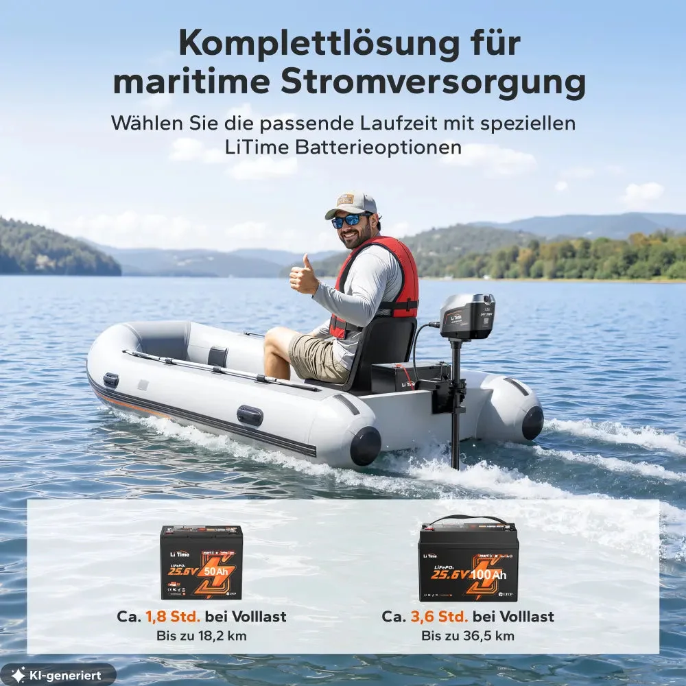 LiTime Argoseeker A1 24 V 700 W elektrischer Außenbordmotor – leichter Außenbordmotor für kleine Boote — фото 9