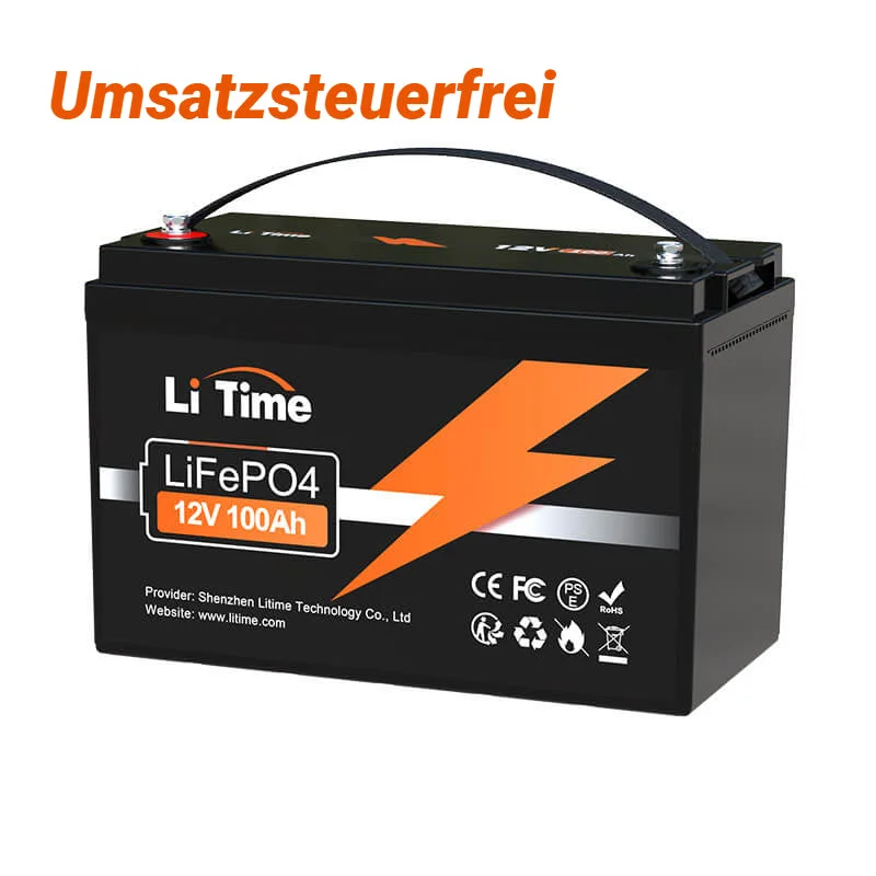 LiTime [Україна] 12 Вольт 100Ач LiFePO4 АКБ, Літій Залізо Фосфатний акумулятор BMS EV Grade A — фото 2