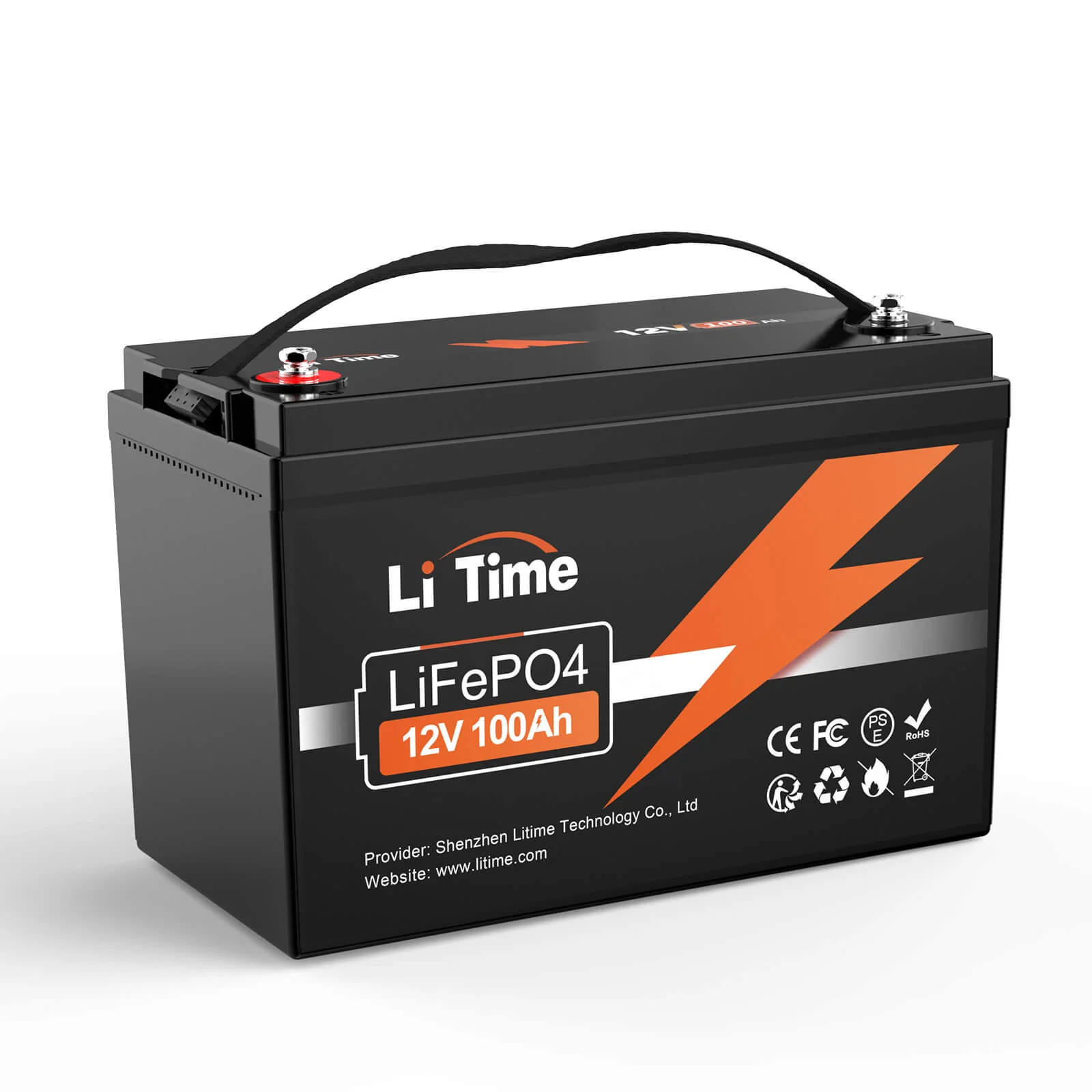 LiTime [Україна] 12 Вольт 100Ач LiFePO4 АКБ, Літій Залізо Фосфатний акумулятор BMS EV Grade A — фото 9