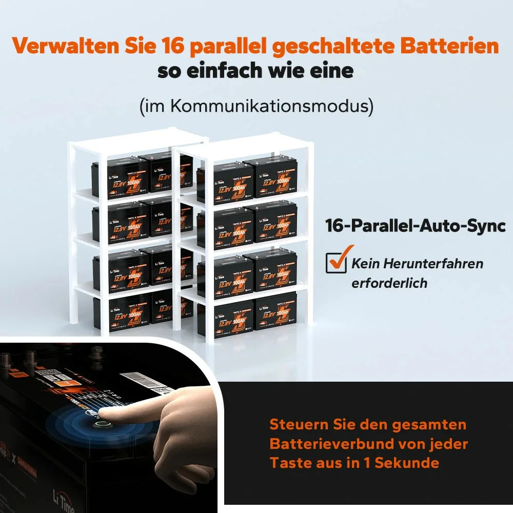 Аккумулятор LiTime 12V 100Ah Smart ComFlex со связью Bluetooth & Victron — фото 4