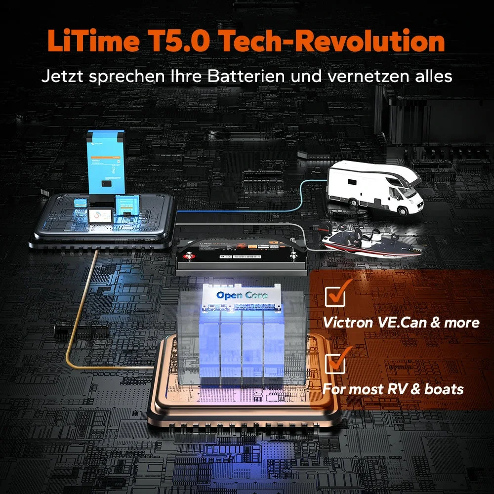 Аккумулятор LiTime 12V 100Ah Smart ComFlex со связью Bluetooth & Victron — фото 7