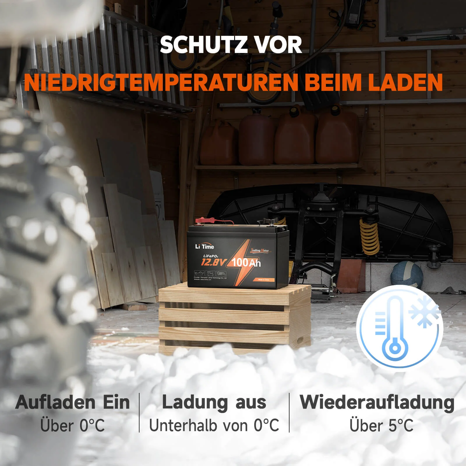 LiTime Battery 12V 100Ah LiFePO4 for low temperatures — фото 3