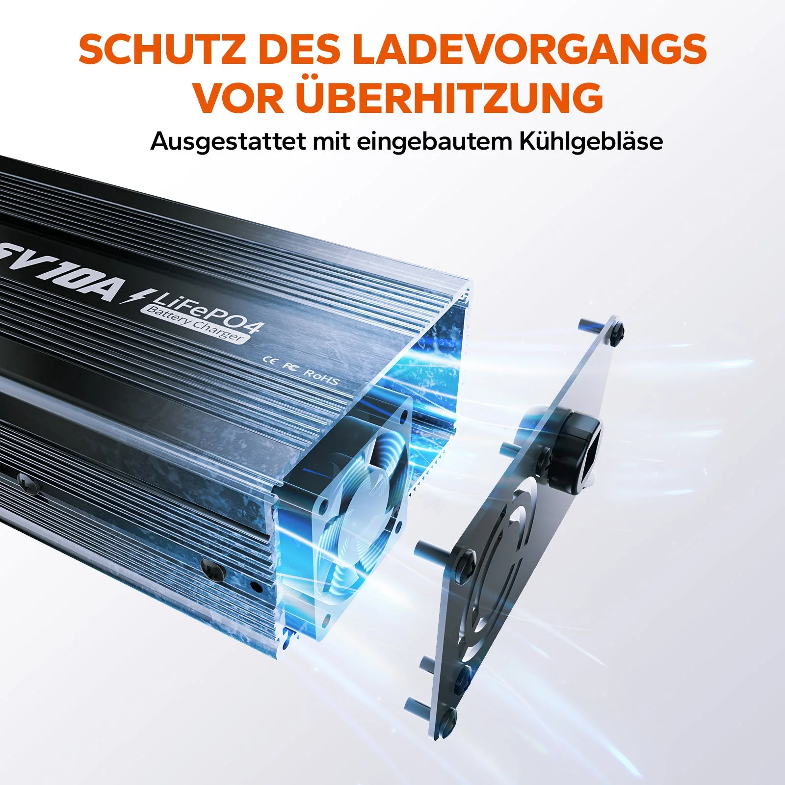 LiTime 14,6V 10A Ladegerät für 12V LiFePO4 Lithiumbatterie — фото 7