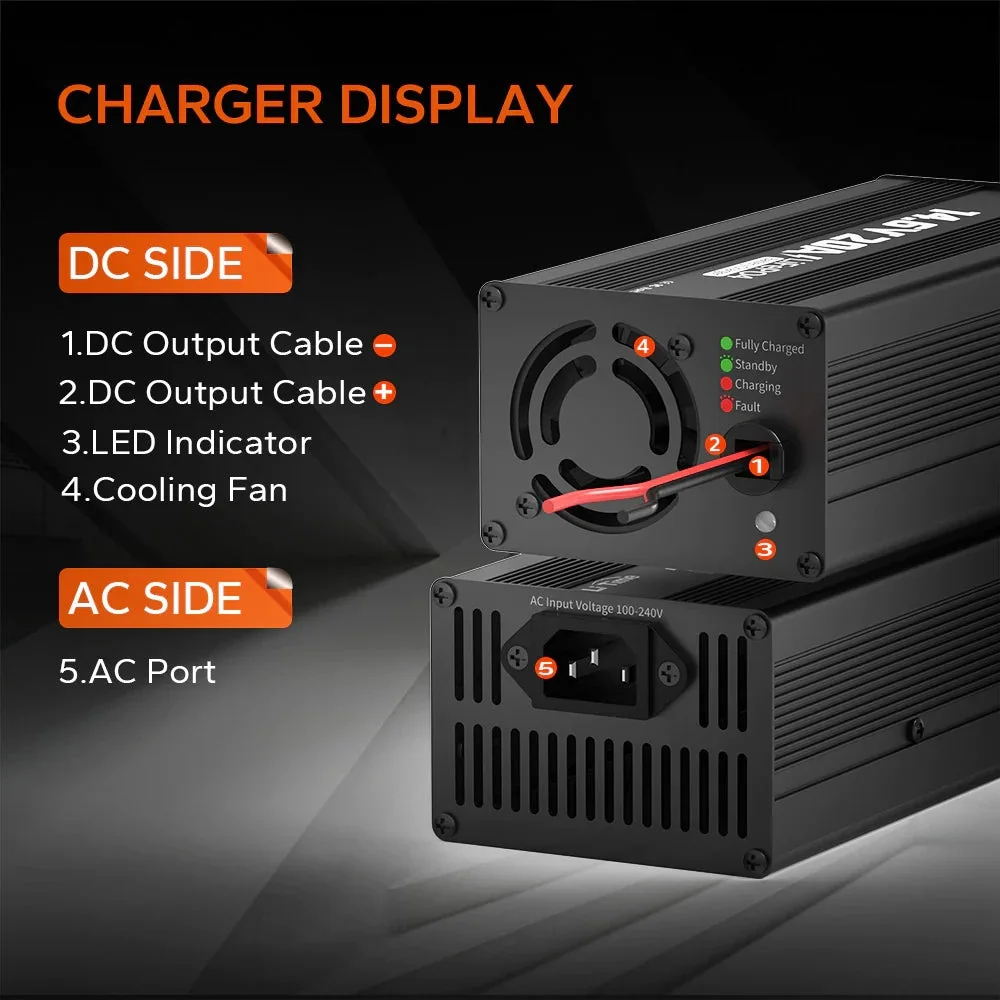 Ladegerät LiTime 14,6V 20A für Lithiumbatterien — фото 6