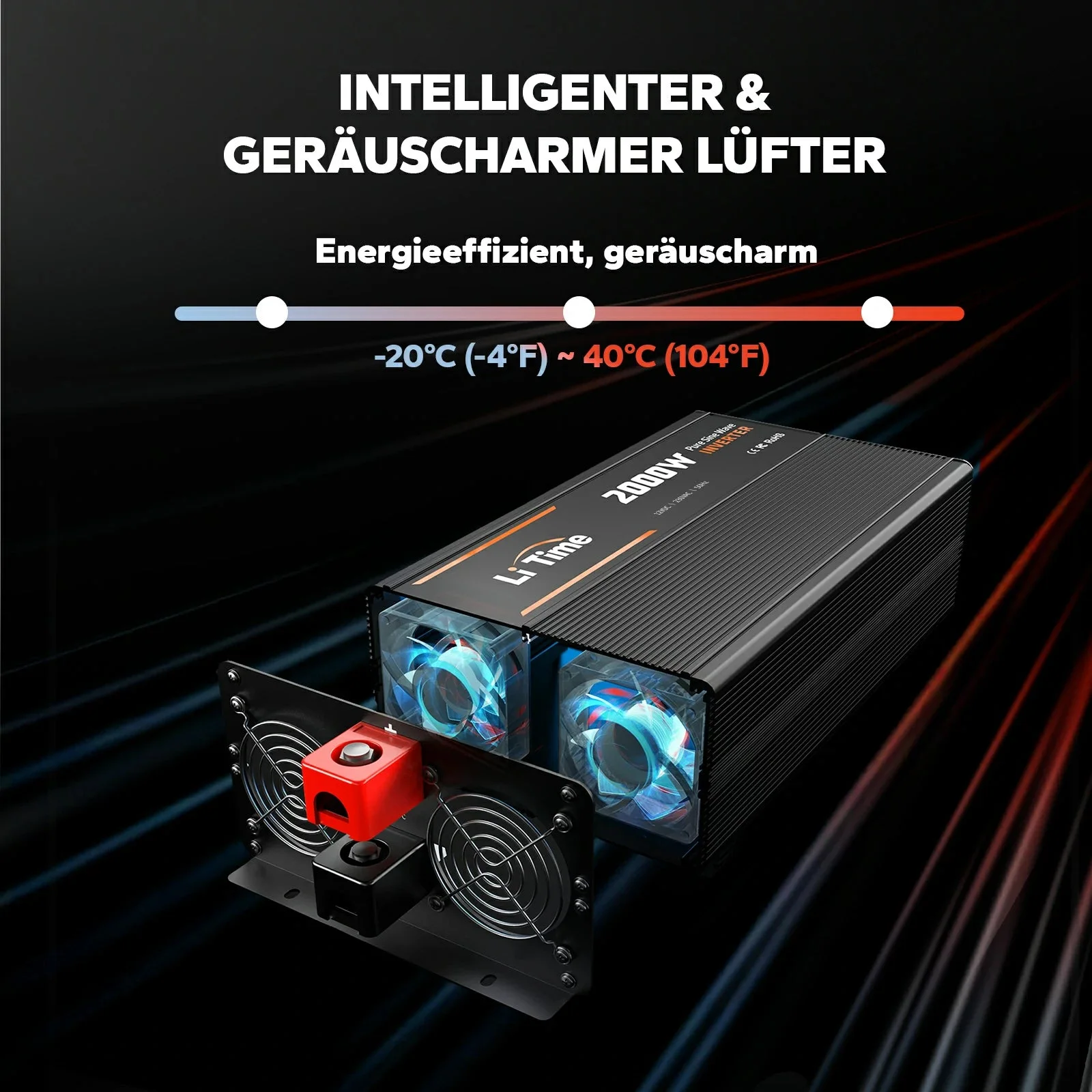 LiTime 2000 W reiner Sinus-Wechselrichter 12 V DC auf 230 V AC — фото 6