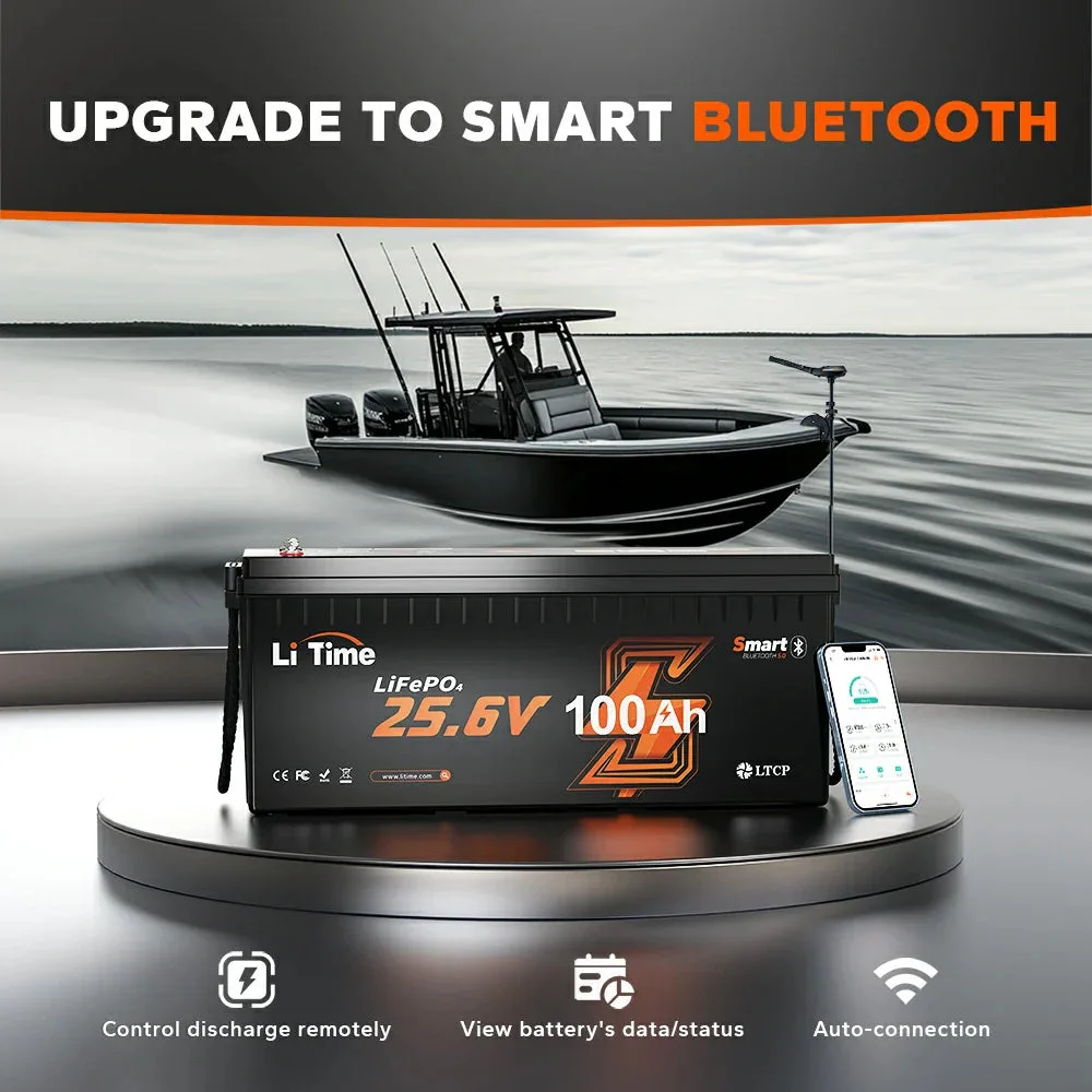 LiTime 24V 100Ah LiFePO4-Akku mit Bluetooth – für Trolling-Motor und Aufbewahrung zu Hause — фото 2