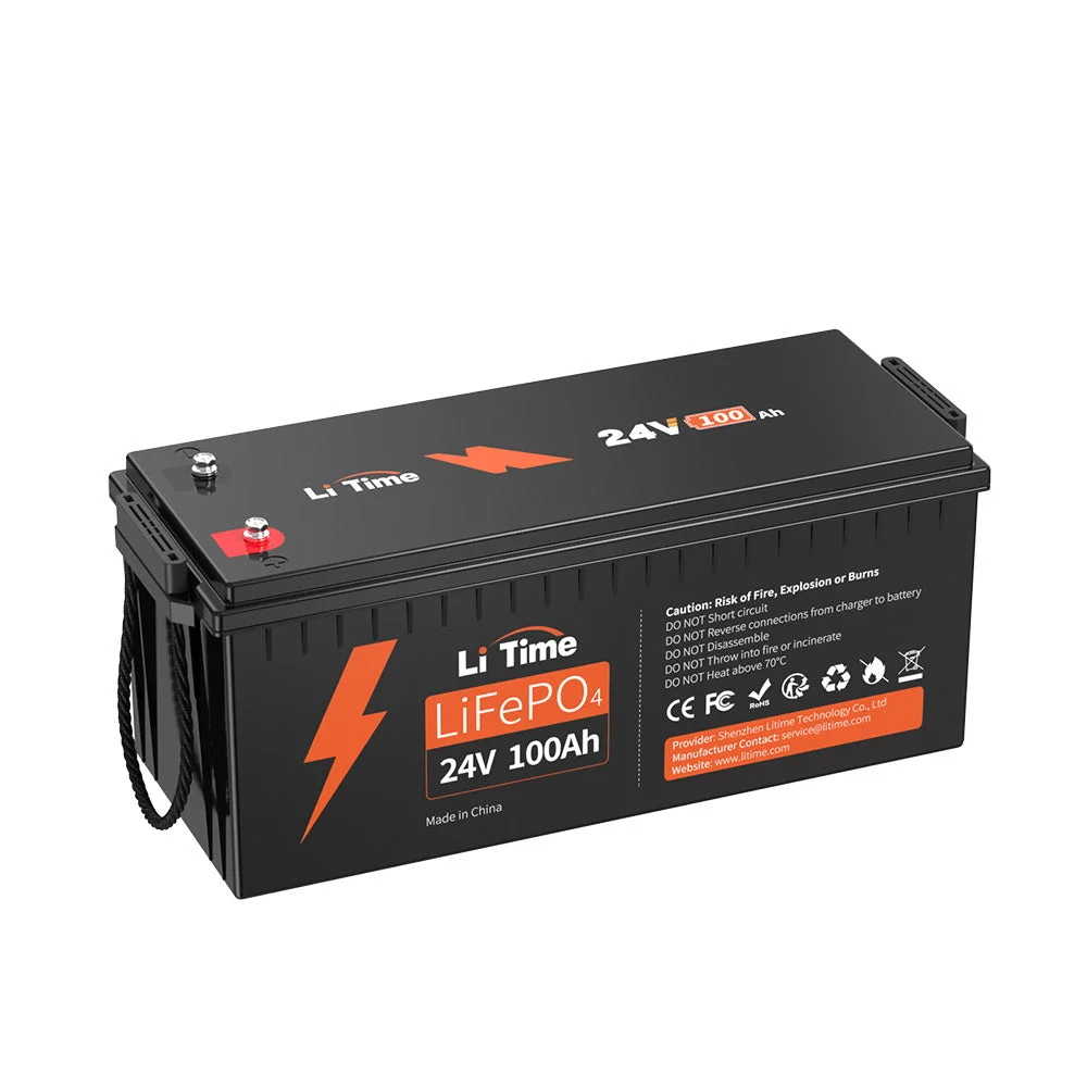 LiTime LiFePO4 24V 100Ah Li-ion deep cycle battery