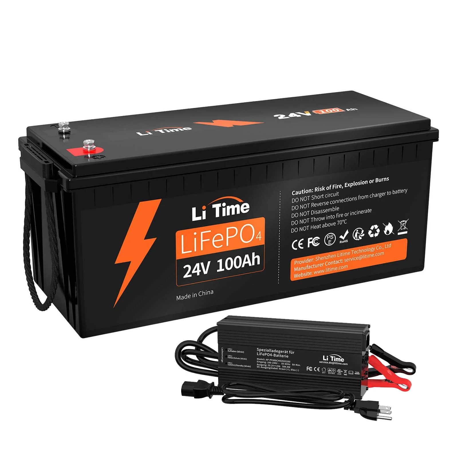 LiTime LiFePO4 24V 100Ah Li-Ion Deep-Cycle-Akku — фото 10