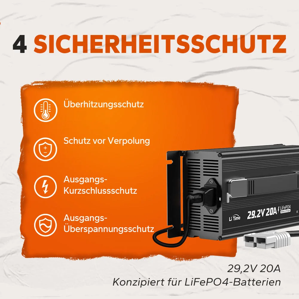 LiTime 29,2V 20A Ladegerät für 24V LiFePO4 Lithiumbatterie — фото 2