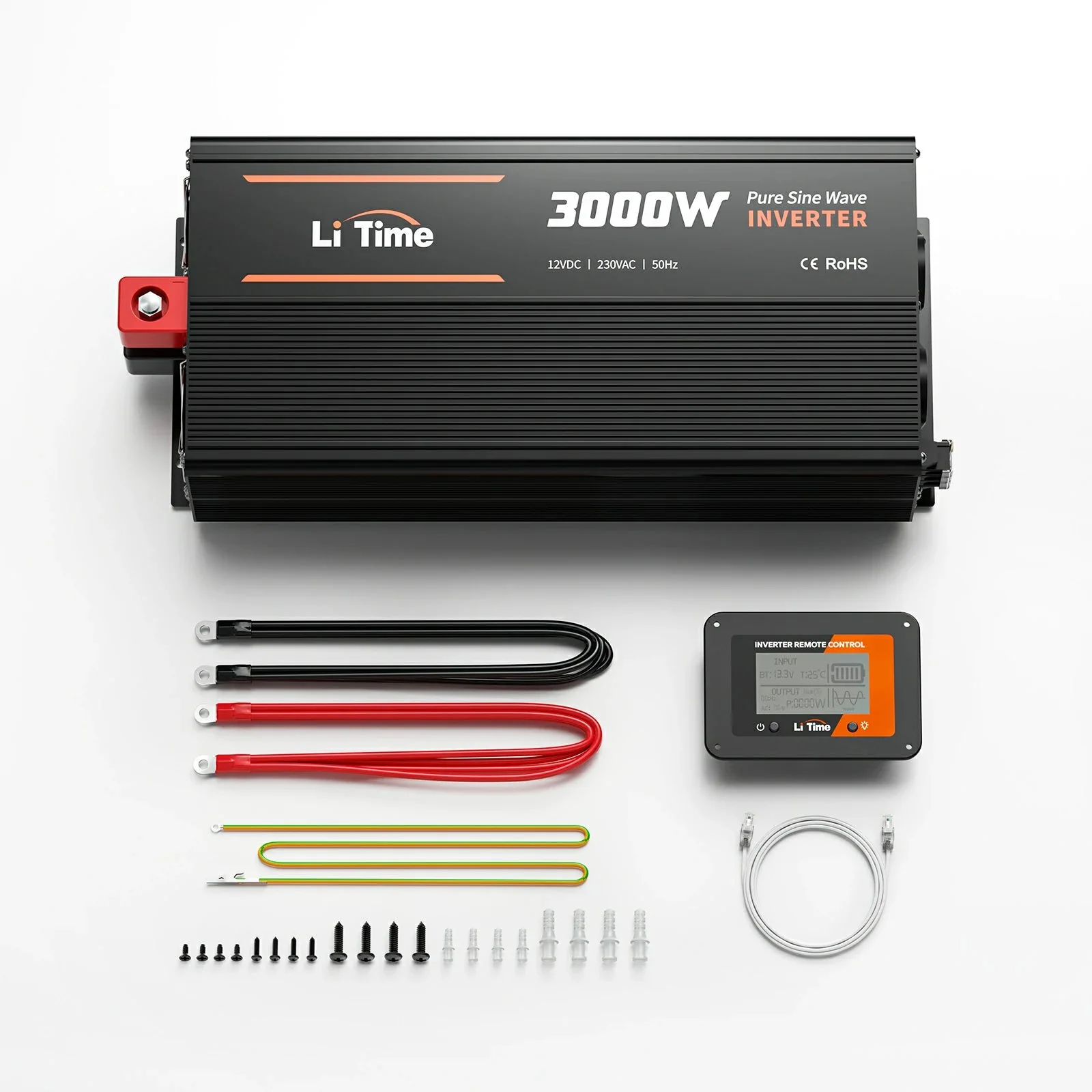 LiTime 3000W Pure Sine Wave Inverter 12V DC to 230V AC Converter — фото 2