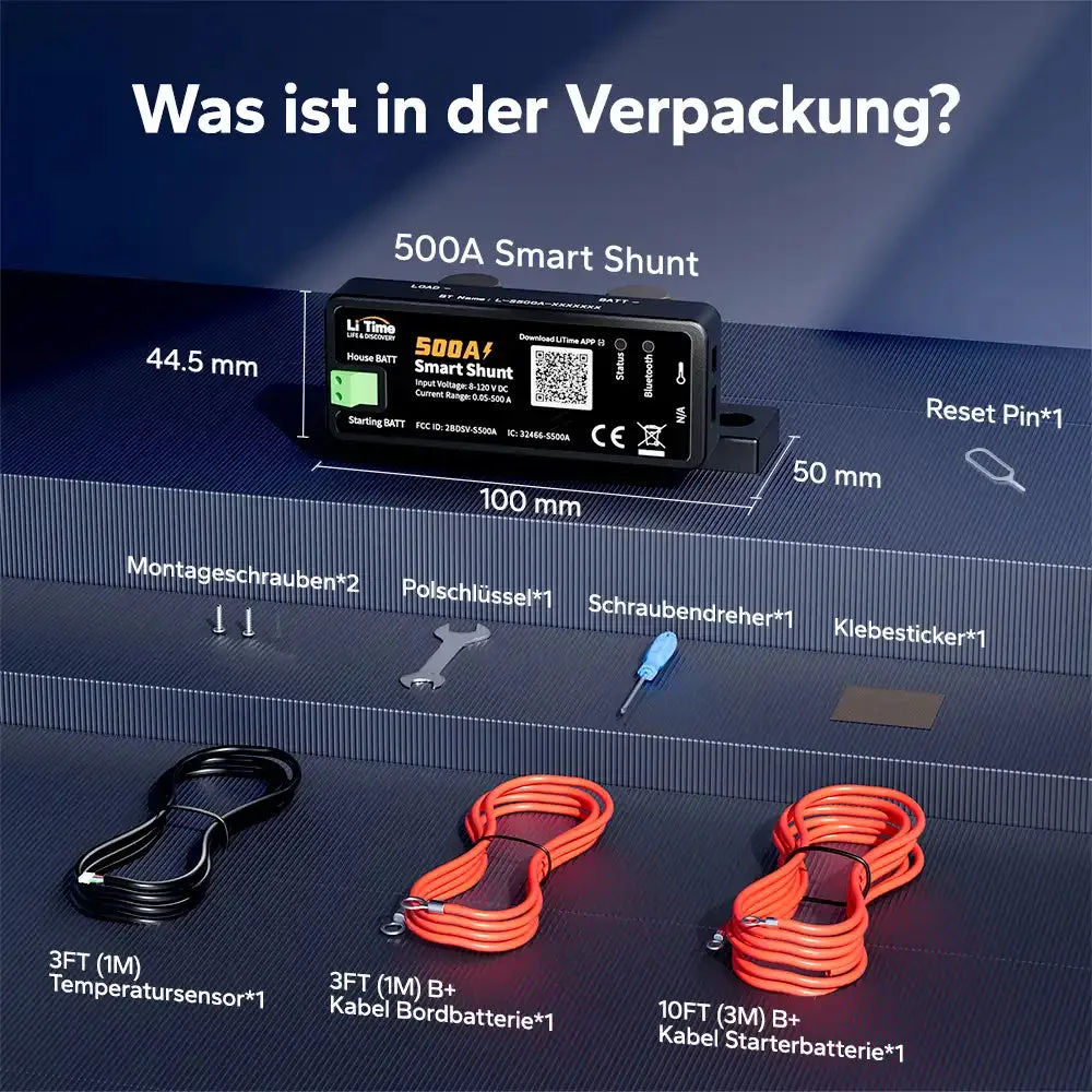 Розумний акумуляторний шунт LiTime 500A з Bluetooth — фото 8