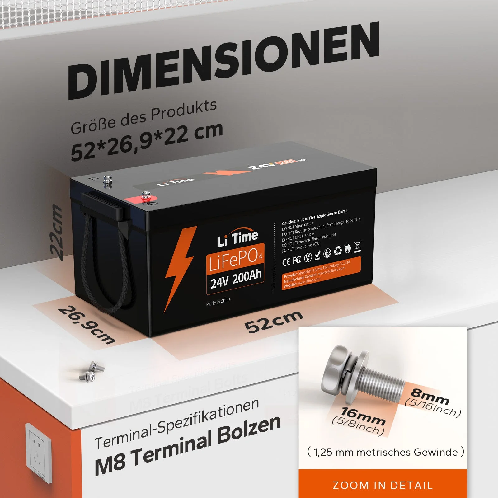 [Ukraine] LiTime 24v 200ah lithium battery LiFePo4 Ukraine — фото 7